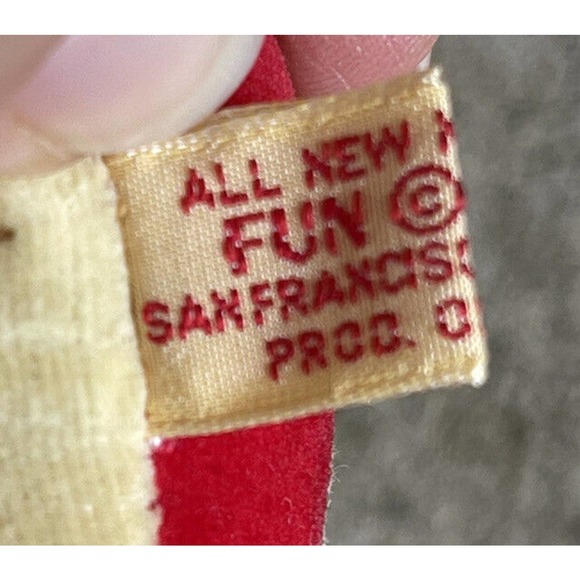 Set of 2 Vintage Fun Farm Christmas Red Velveteen 10" Reinder Plush Figurines - Picture 10 of 11